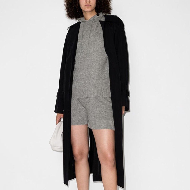 Sleeveless Hoodie Shorts Set