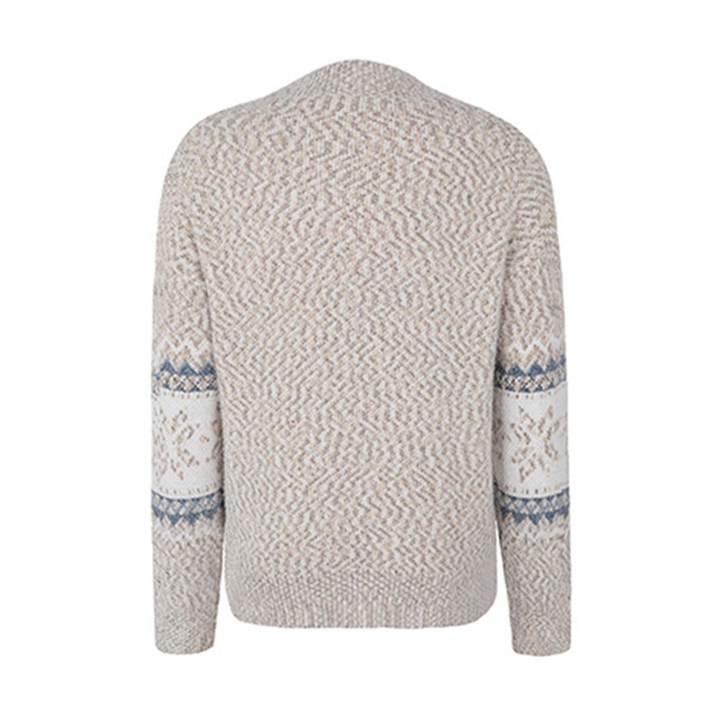Women's Casual Half Turtleneck Snowflake Knit Christmas Sweater
