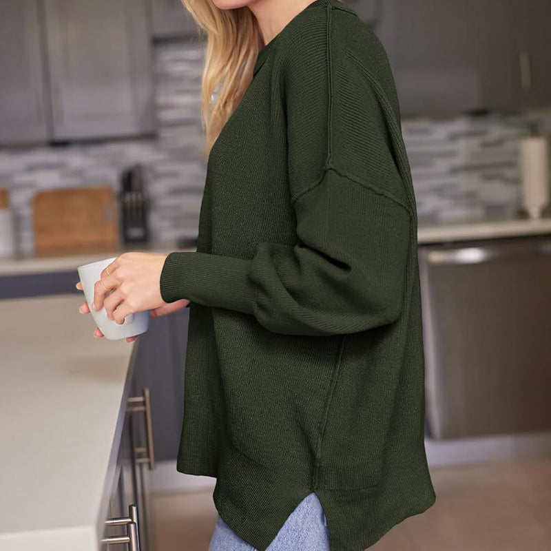 Women's Oversized Batwing Sweater Fall Pullover