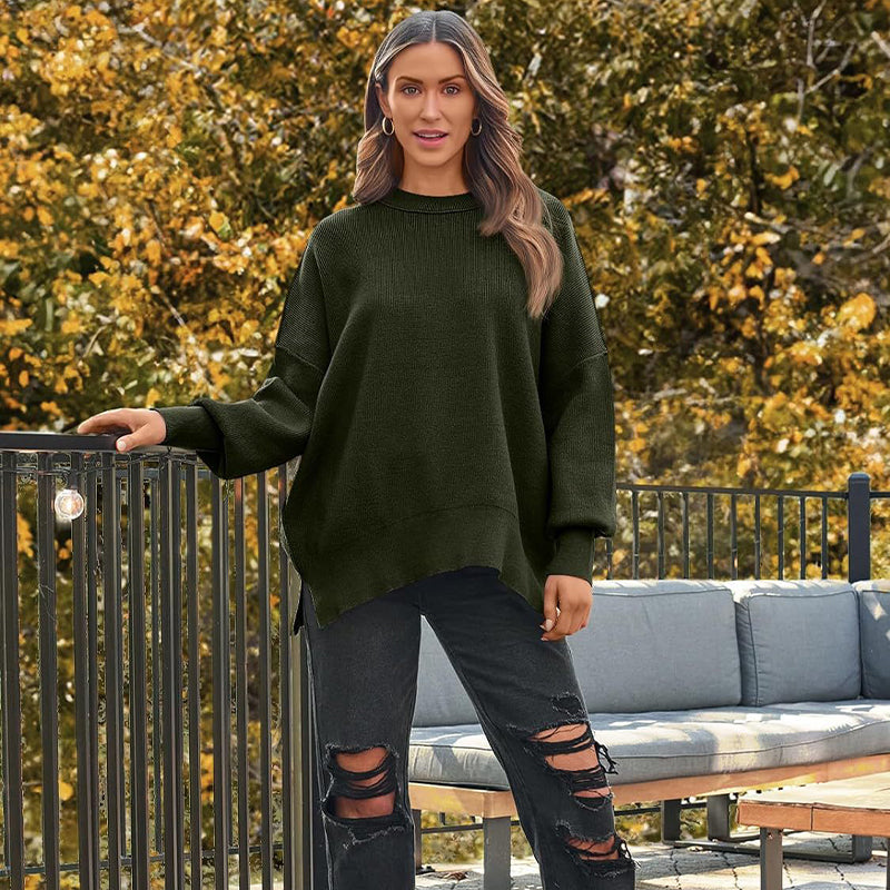 Women's Oversized Batwing Sweater Fall Pullover
