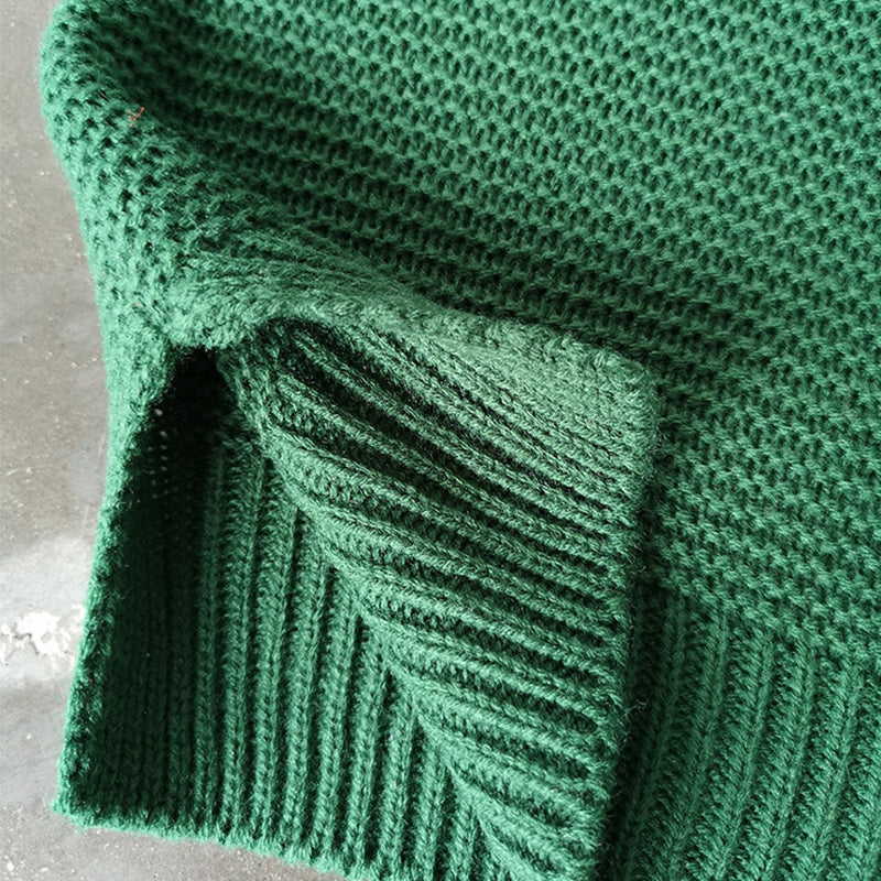 Women's Knitwear Thick Line Long Sleeve Turtleneck Pullover Sweater