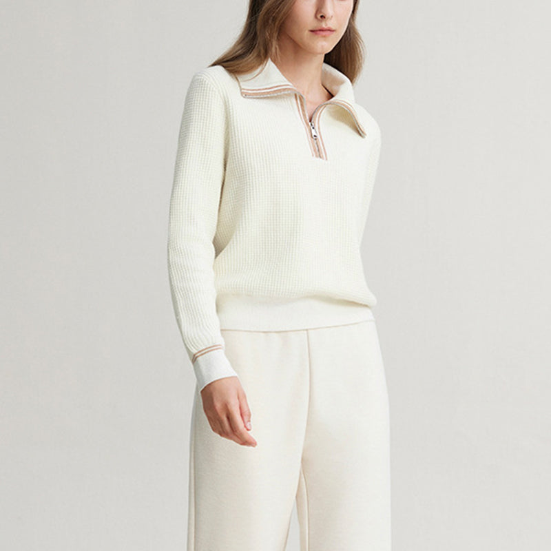 Half-Zip Pullover With Stand-Up Collar