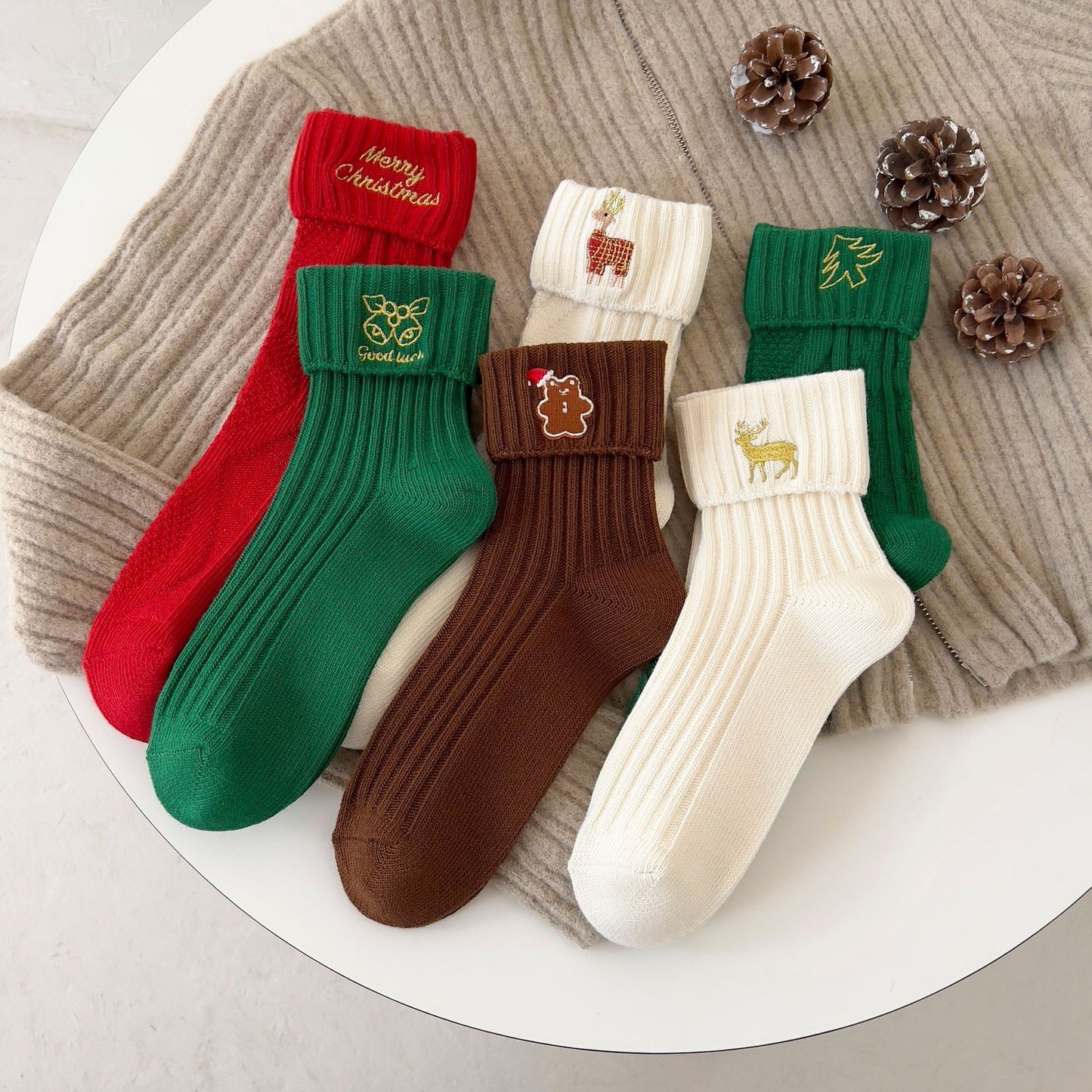 Women's Mid-Tube Socks Christmas Socks Gift Box