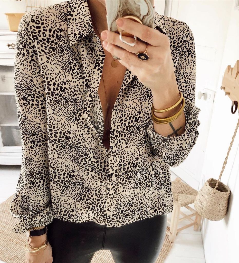 Cool Leopard Print Long Sleeve Shirt