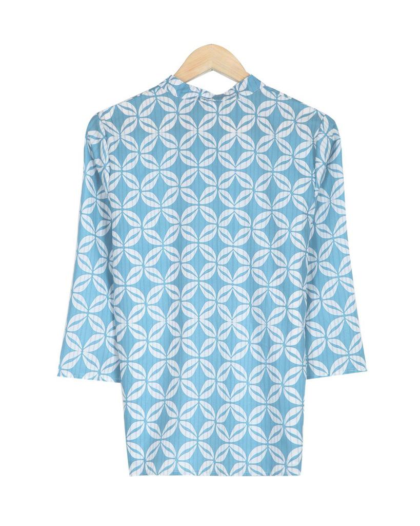 Groovy Print 3/4 Sleeve Top