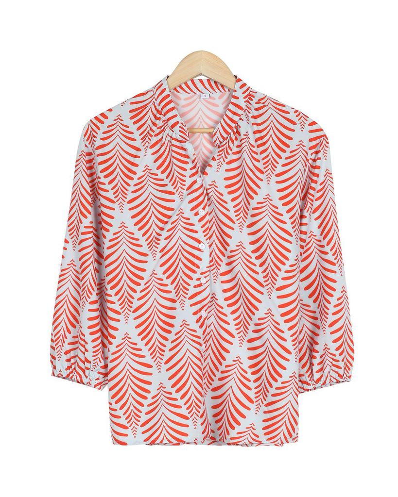 Modern Styling Print 3/4 Sleeve Top