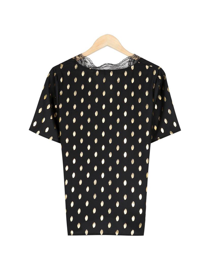 Chic Print Short Sleeve Top