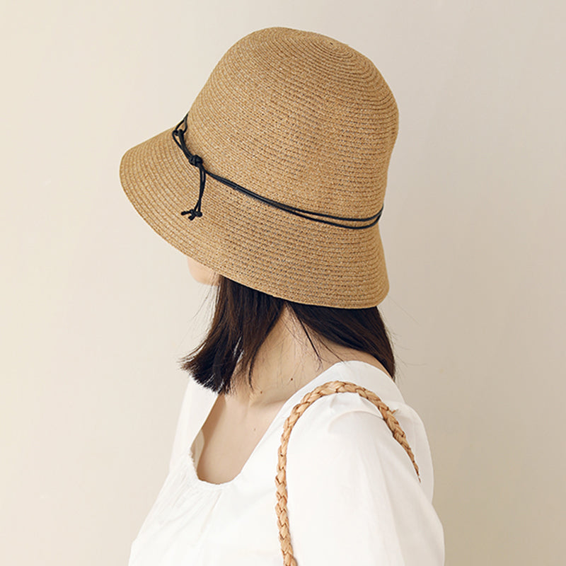 Foldable Bucket Hat Straw Hat