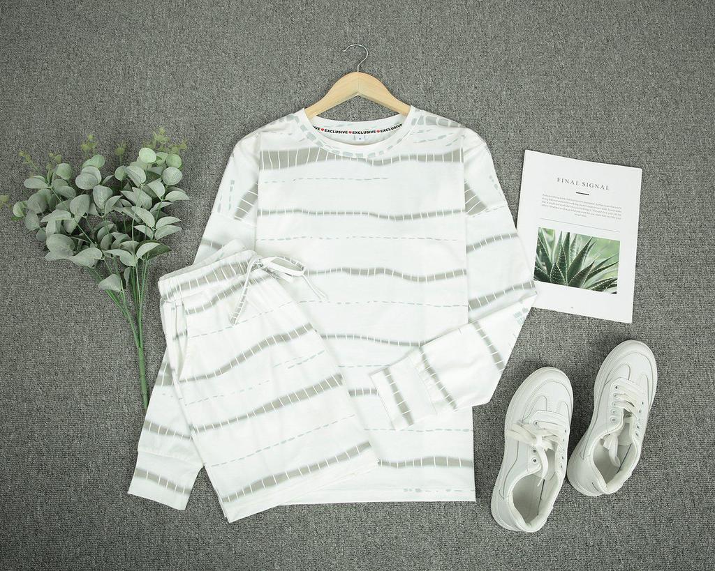 Chic Tie Dye Long Sleeve Lounge Set