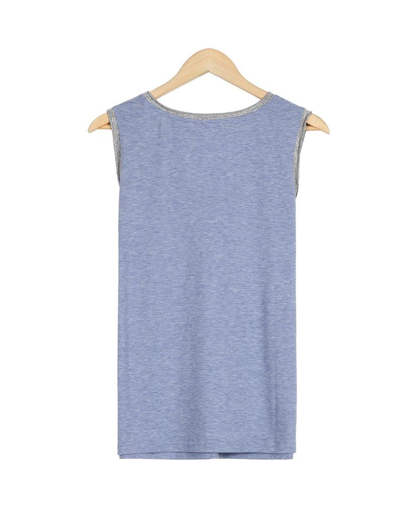 Comfy V-Neck Print Sleeveless Top
