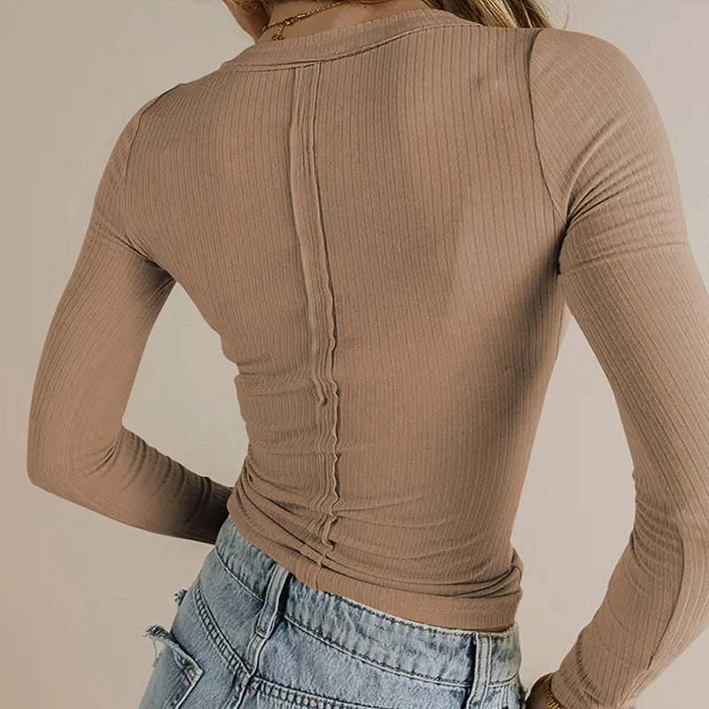 Slim Fit Straight Shoulder Top