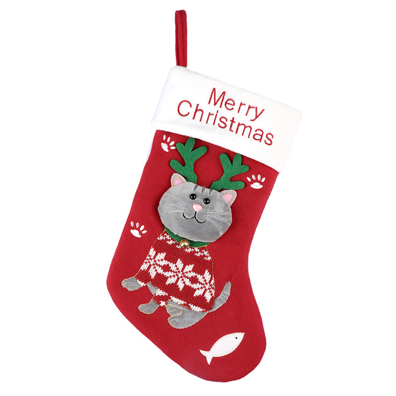 Cute Cat And Dog Christmas Stockings