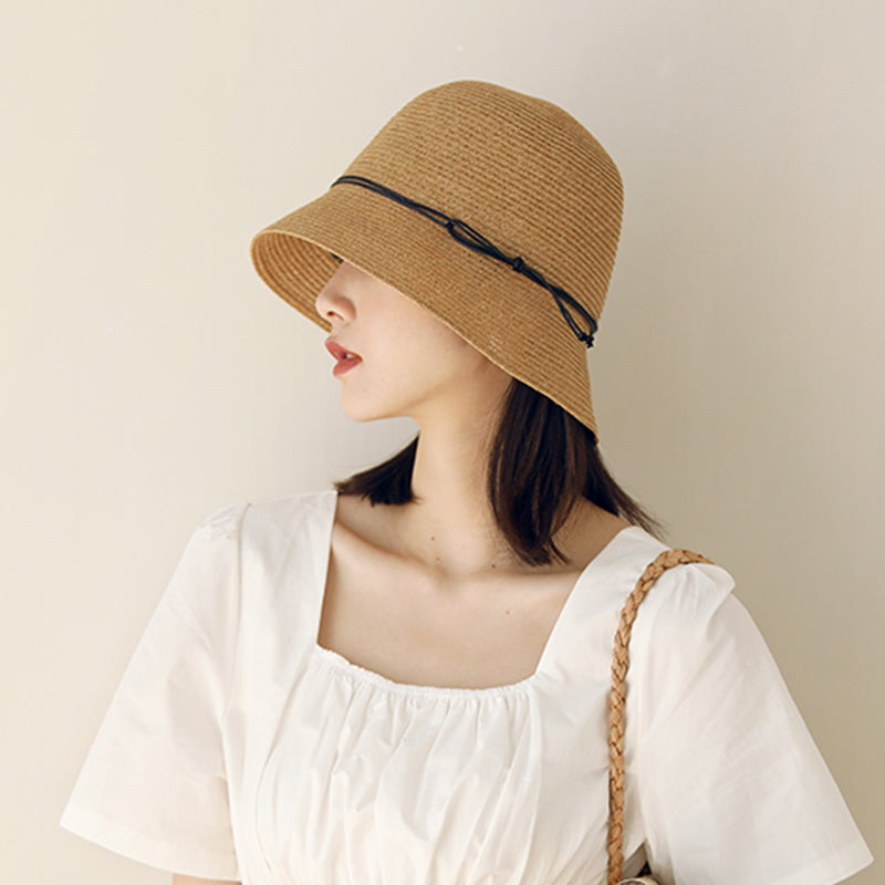 Foldable Bucket Hat Straw Hat