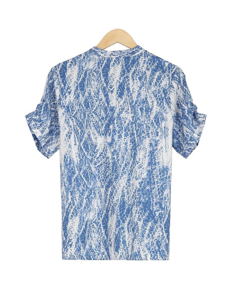 Retro Print Short Sleeve Top