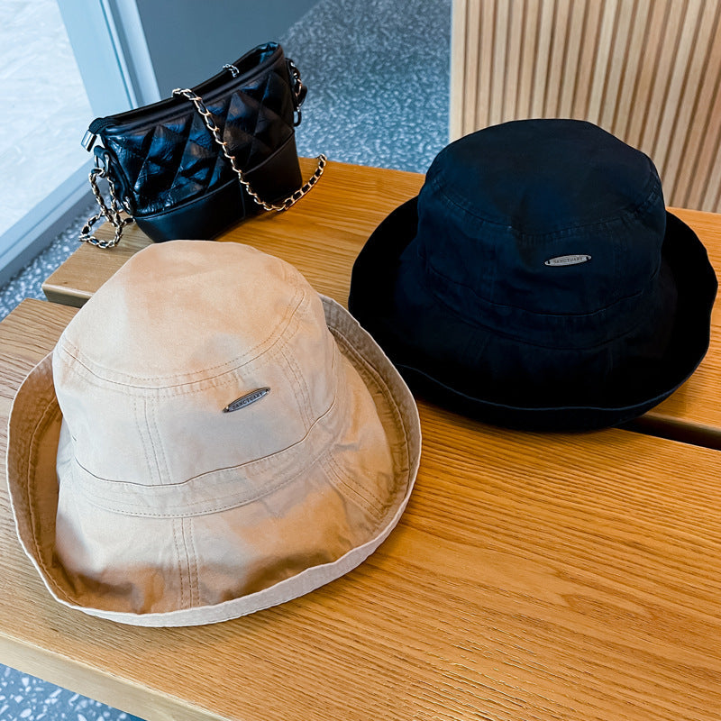 Bucket Hat With Wide Brim And Cuffs