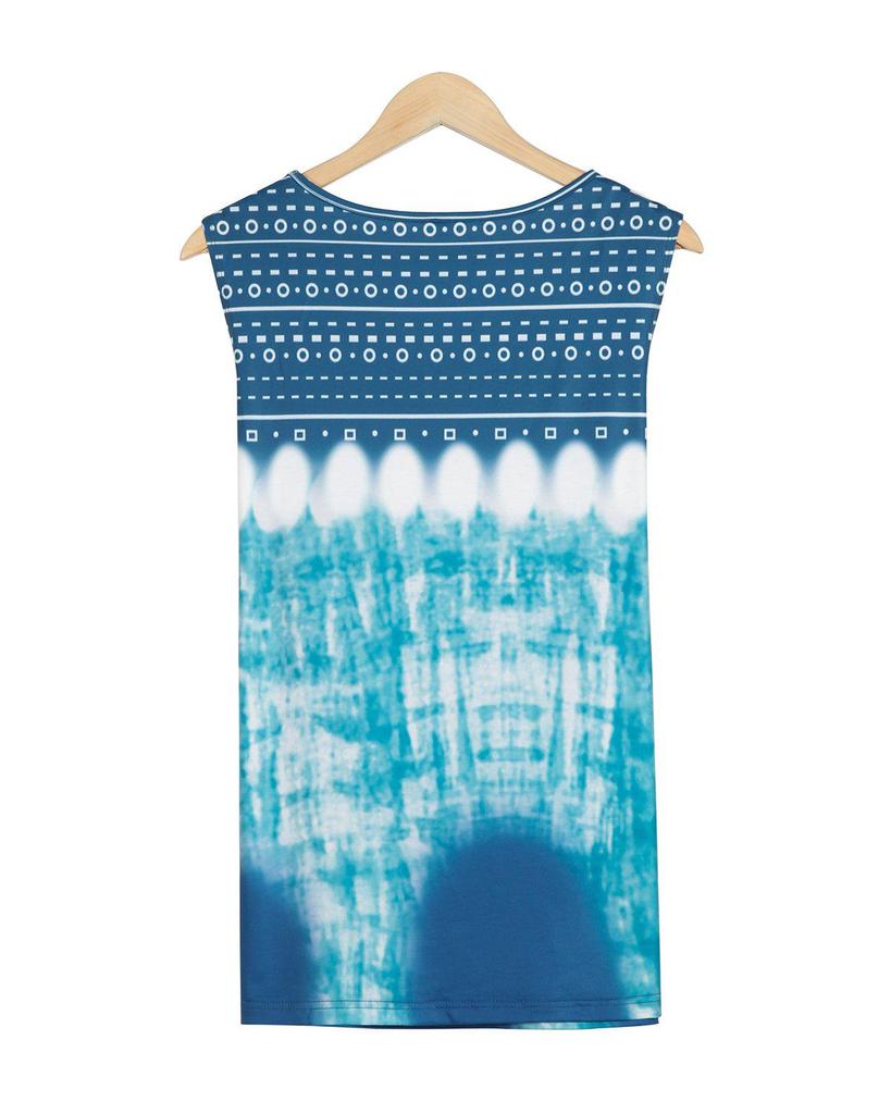 Comfy Print Round Neck Sleeveless Top