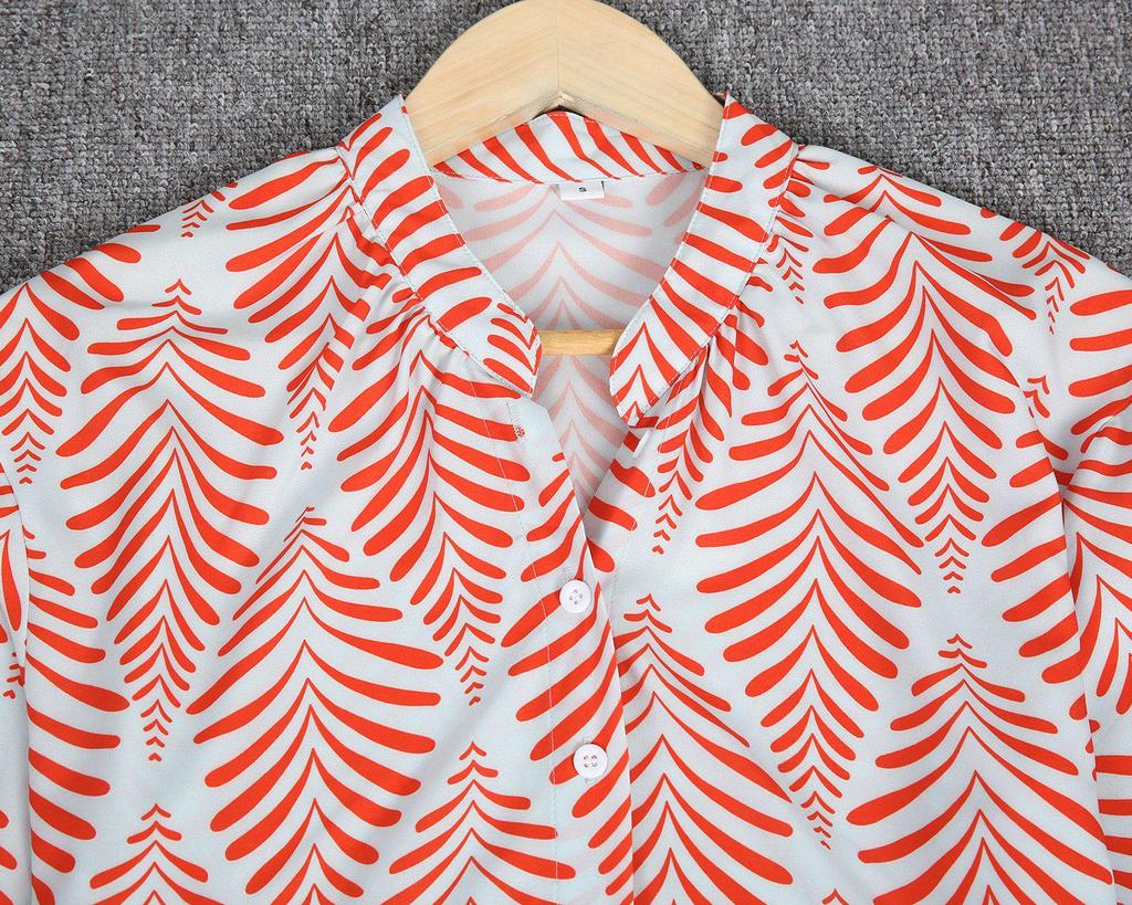 Modern Styling Print 3/4 Sleeve Top