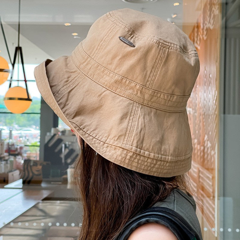 Bucket Hat With Wide Brim And Cuffs