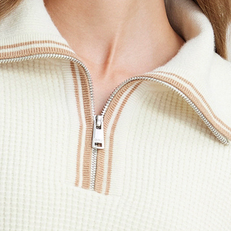 Half-Zip Pullover With Stand-Up Collar