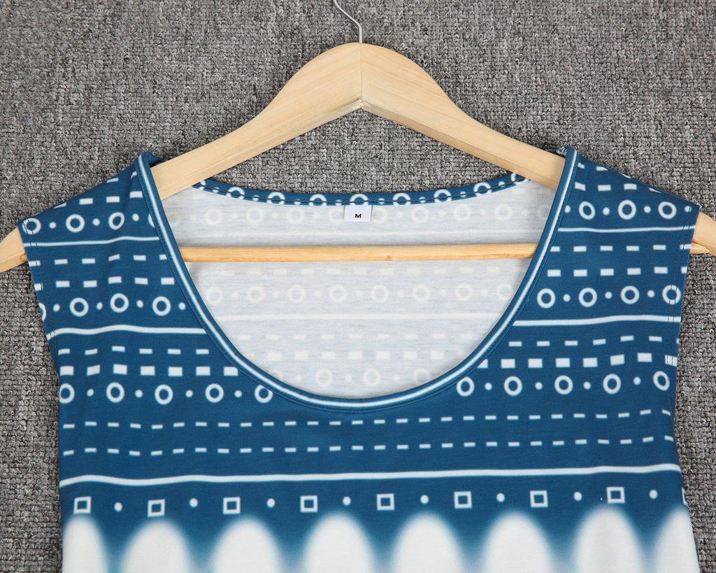 Comfy Print Round Neck Sleeveless Top