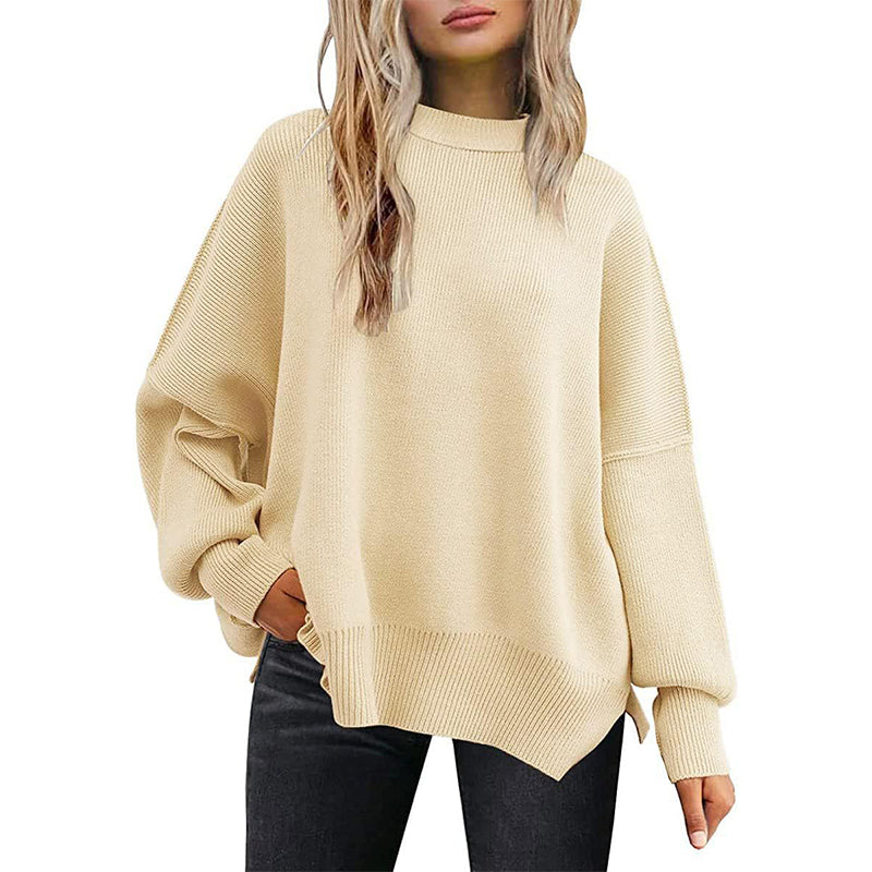Women's Oversized Batwing Sweater Fall Pullover