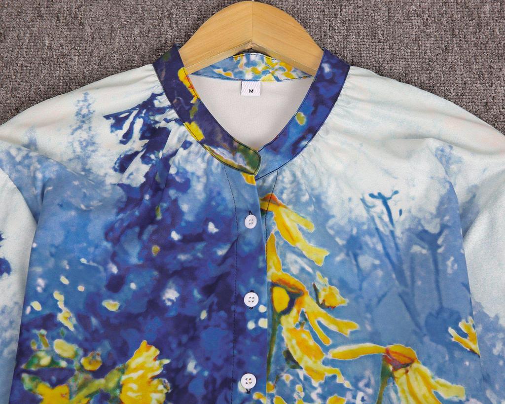 Attractive Print Button Front Closure Shirt