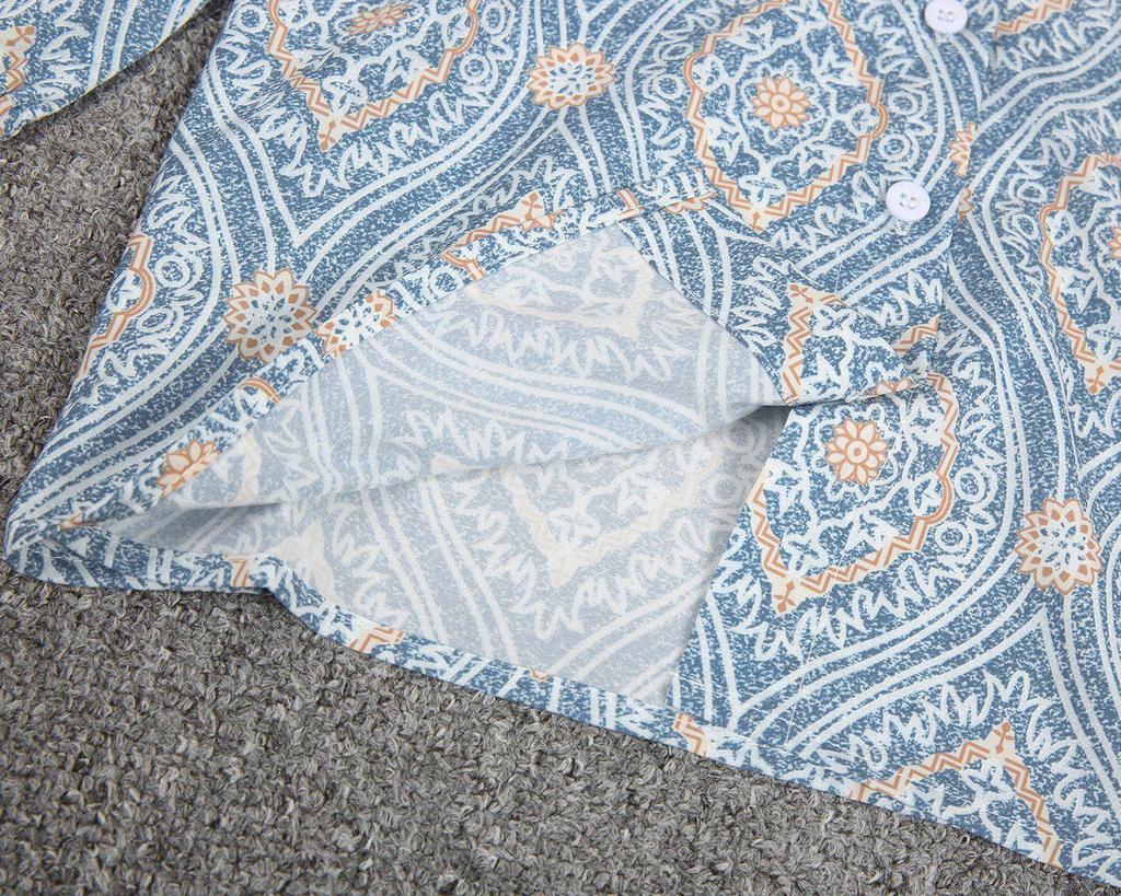 Retro Print 3/4 Sleeve Shirt