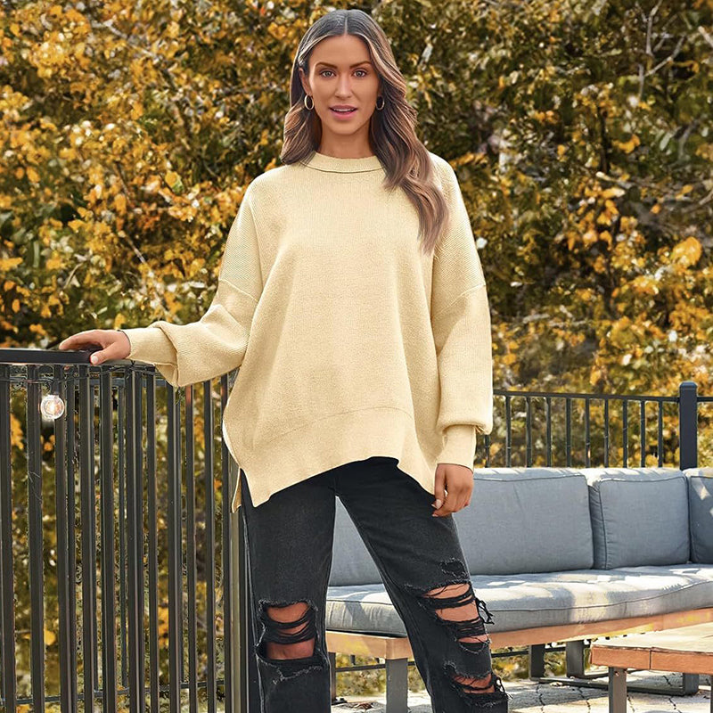Women's Oversized Batwing Sweater Fall Pullover