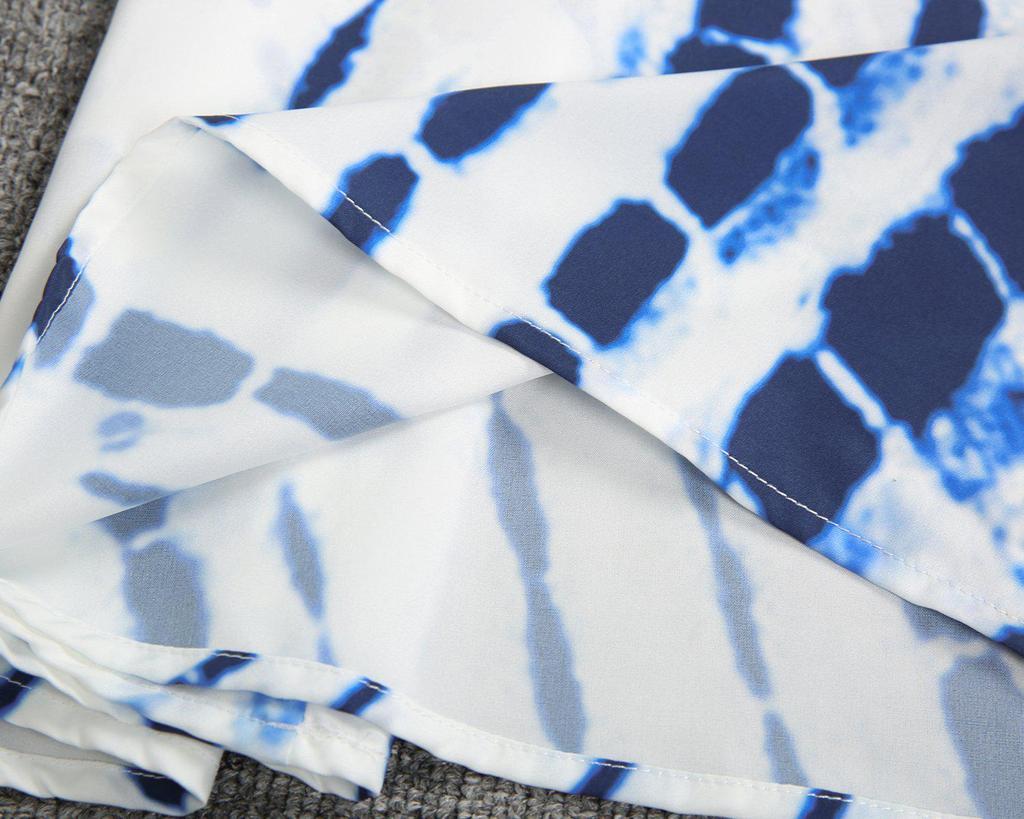 Fresh Spot Print Round Neck Sleeveless Maxi Dress