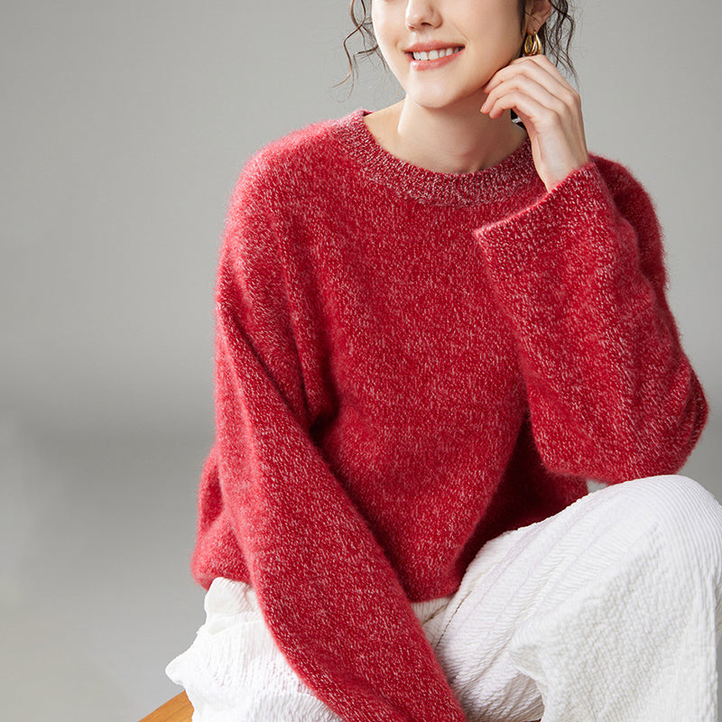 100% Thick Cashmere Crew Neck Sweater