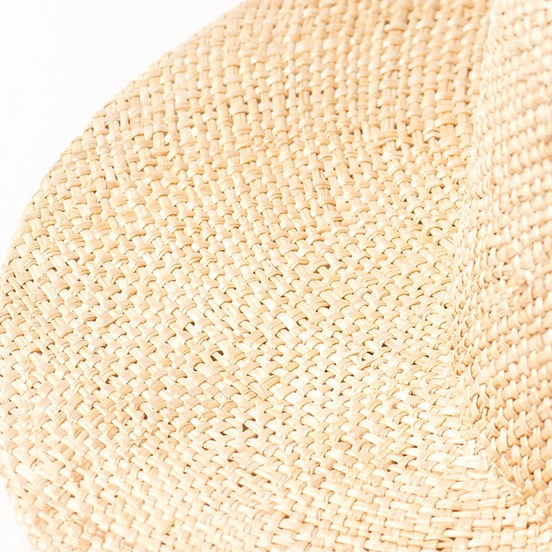 French Style Simple Outdoor Travel Flat Top Straw Hat