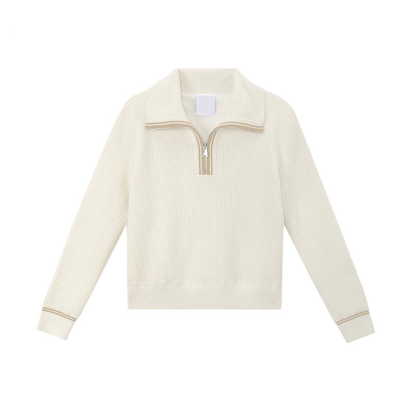 Half-Zip Pullover With Stand-Up Collar