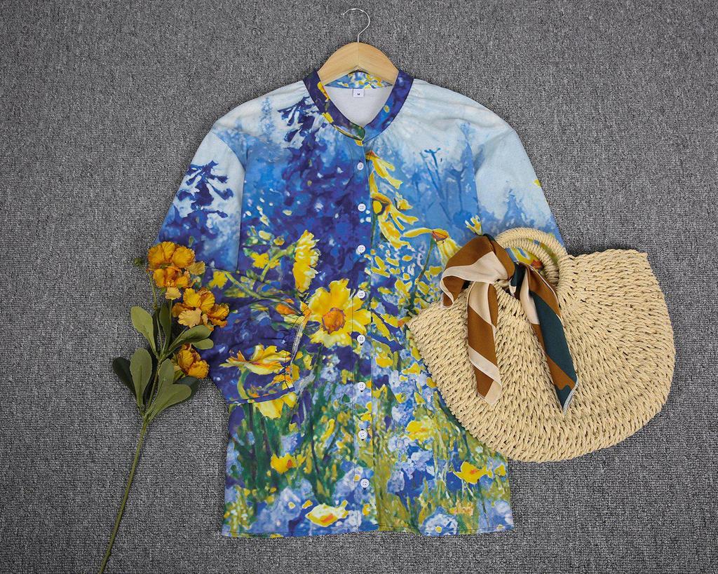 Attractive Print Button Front Closure Shirt