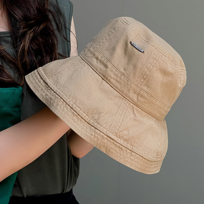 Bucket Hat With Wide Brim And Cuffs