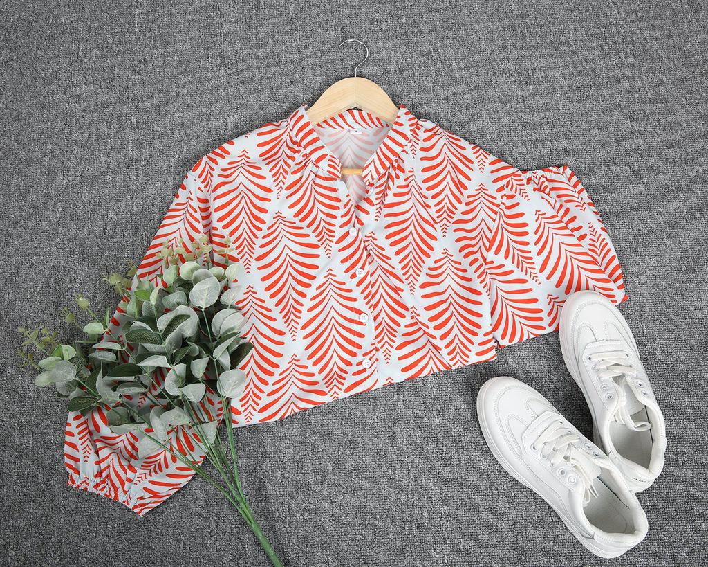 Modern Styling Print 3/4 Sleeve Top