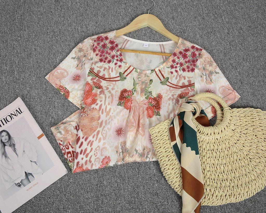 Groovy Print Short Sleeve Top