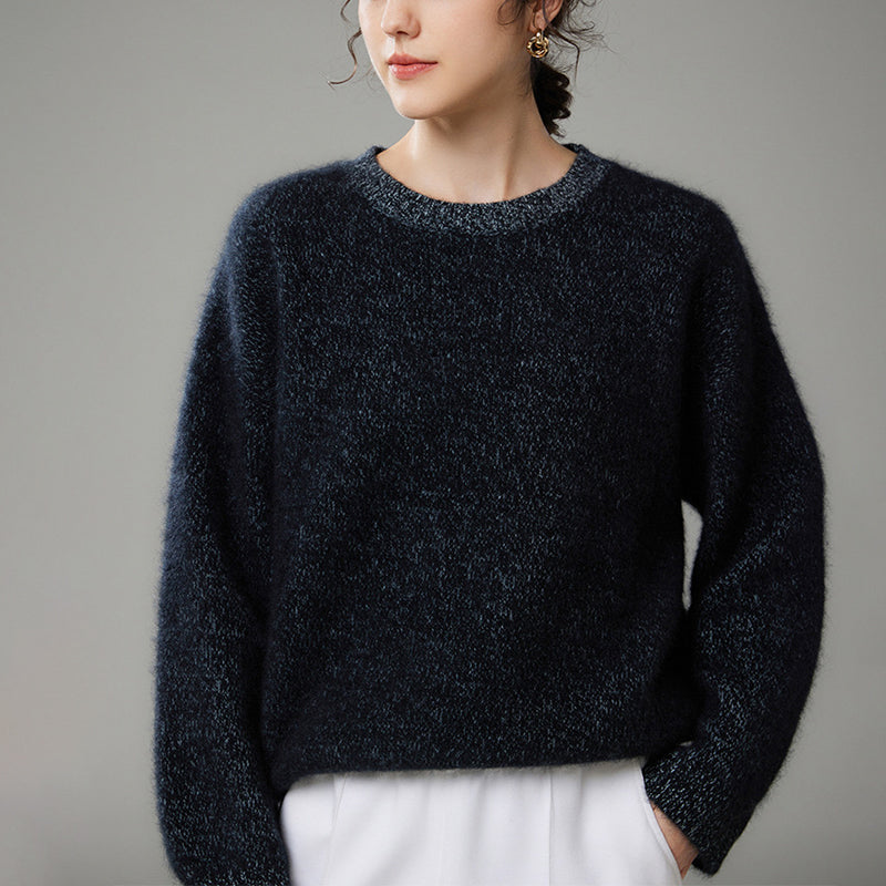 100% Thick Cashmere Crew Neck Sweater