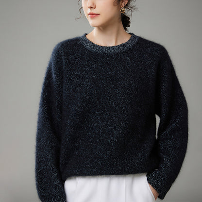 100% Thick Cashmere Crew Neck Sweater