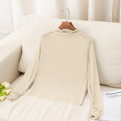 Women's See Through Long Sleeve Mesh Top Tee