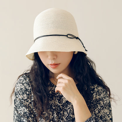 Foldable Bucket Hat Straw Hat