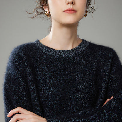 100% Thick Cashmere Crew Neck Sweater