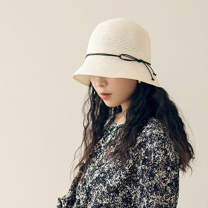 Foldable Bucket Hat Straw Hat