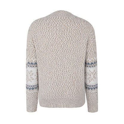 Women's Casual Half Turtleneck Snowflake Knit Christmas Sweater