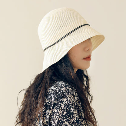 Foldable Bucket Hat Straw Hat