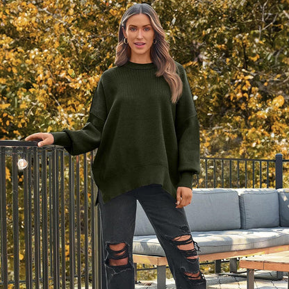 Women's Oversized Batwing Sweater Fall Pullover