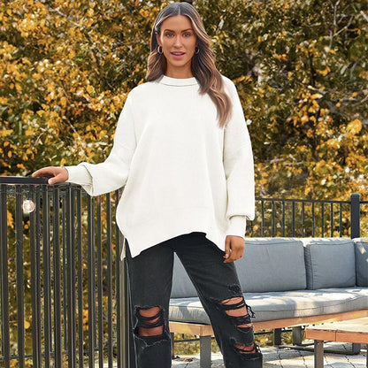 Women's Oversized Batwing Sweater Fall Pullover