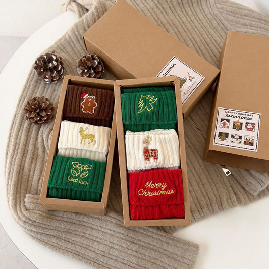 Women's Mid-Tube Socks Christmas Socks Gift Box