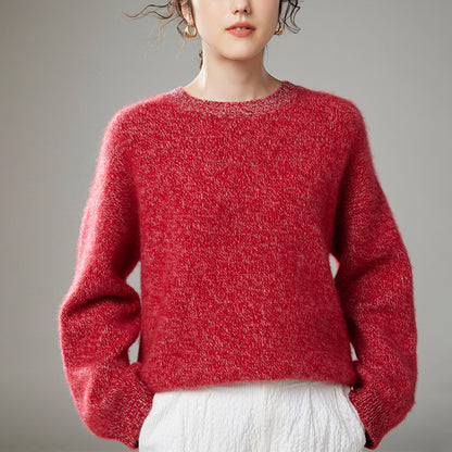 100% Thick Cashmere Crew Neck Sweater