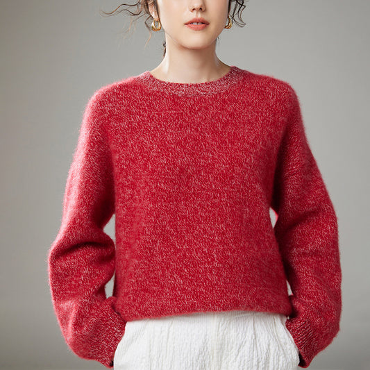 100% Thick Cashmere Crew Neck Sweater