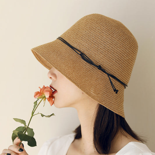 Foldable Bucket Hat Straw Hat